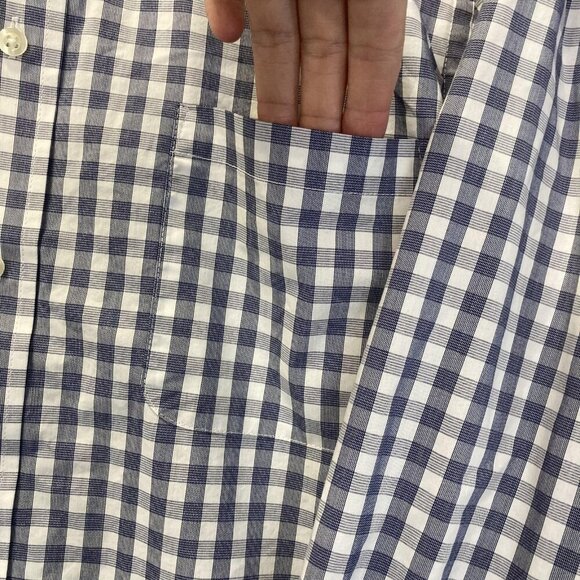 Lot of 2 Chaps Button Up Shirt Mens Large Long Sleeve Easy Care Stretch Plaid - Picture 8 of 16